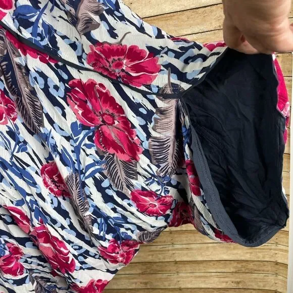 Ariat Safari Kimono Top Womens One Size Rayon Crinkle Crepe EUC - Picture 2 of 7